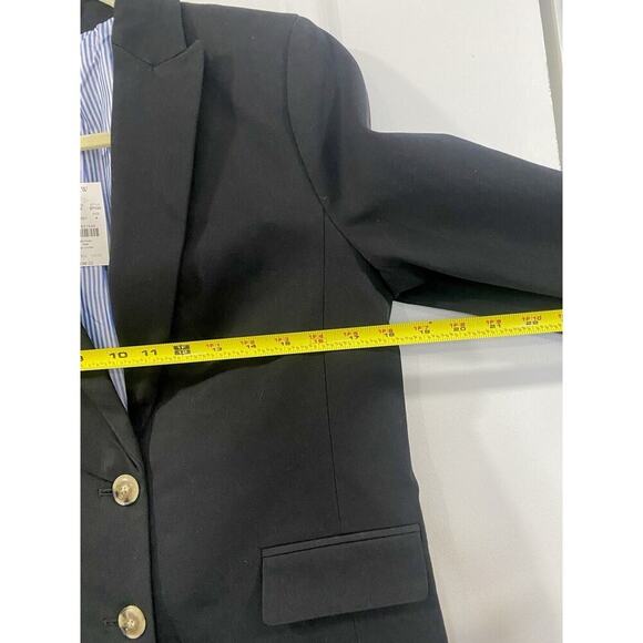 J.Crew Women’s Black Cotton-Blend Blazer Size 4 | NWT Two-Button Workwear Jacket - Picture 8 of 11